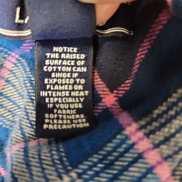 Lands end plaid flannel button up medium weight - Picture 9 of 10